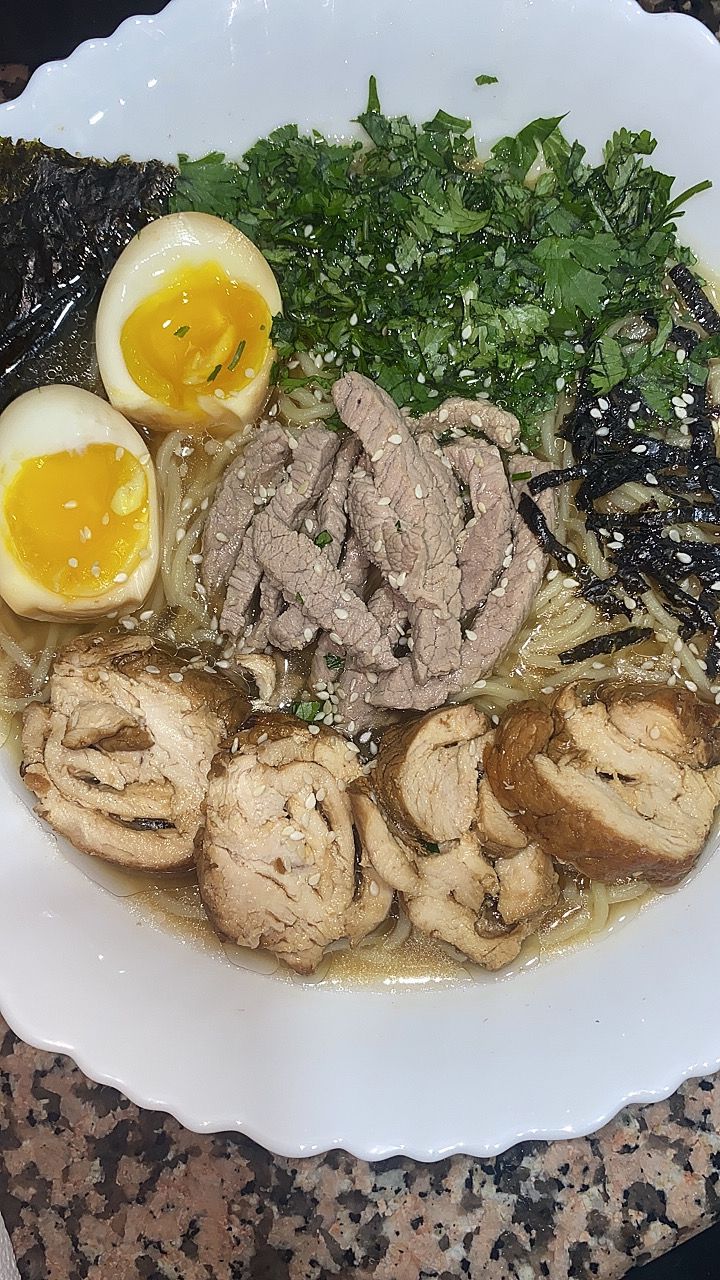 Ramen poulet et viande